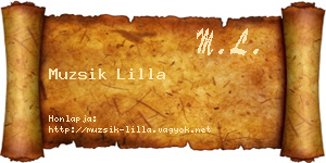 Muzsik Lilla névjegykártya