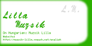lilla muzsik business card